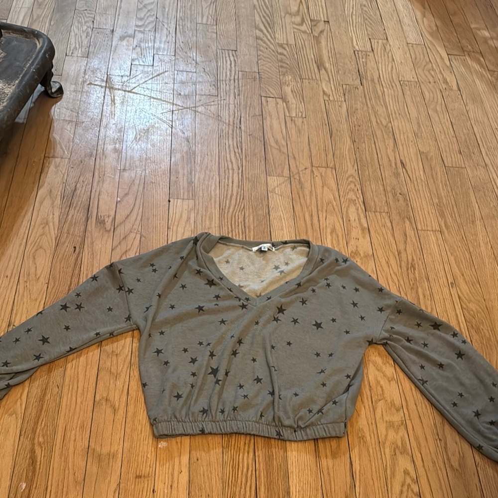 Star Patterned Long Sleeve Top